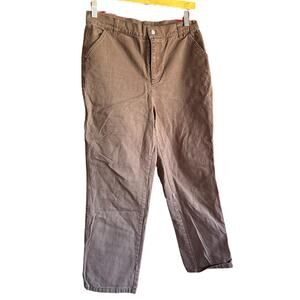 Womens Pants Size Large Brown Retro y2k Work Professional Office Twee Classic